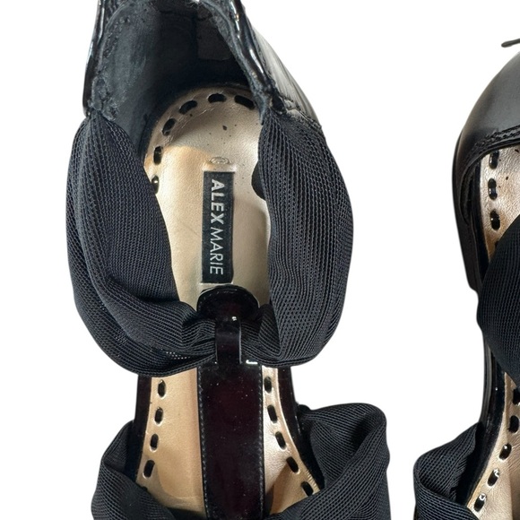 Alex Marie Black Dressy Gladiator Sandals Size 8M | Strappy Ankle Zip - Picture 9 of 10